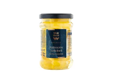 Sūriu įdaryti patisonai YELLOBELL WELL DONE PREMIUM, rapsų aliejuje, 250 g