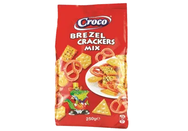 Krekeri CROCO Crackers& Brezel 250g