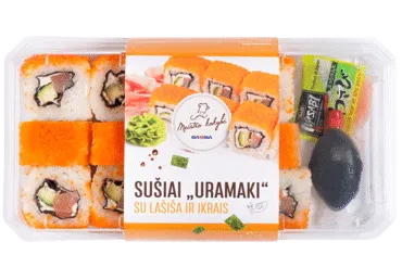 Sušiai URAMAKI su sūdyta lašiša ir ikrais, 280 g