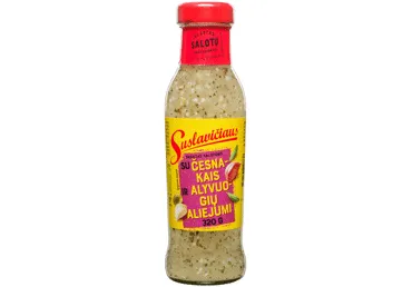 SUSLAVIČIAUS salotų padažas su česnakais, alyvuogių aliejumi, 320 g