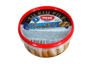 Silkių filė su džiovintais pomidorais aliejuje ŠVENTINĖ, 480 g