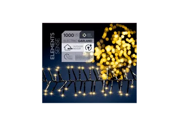 Elektriska virtene LED balta ELEMENTS 8m