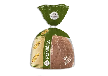 Šviesi raikyta PONIŠKA duona be pridėtinių mielių, 600 g