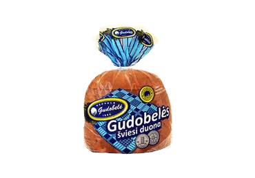 Šviesi ruginė raikyta duona GUDOBELĖS, 340 g