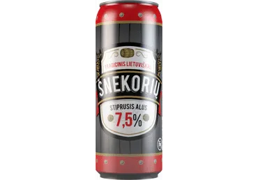Šviesusis stiprus ŠNEKORIŲ alus, 500 ml