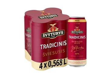 Šviesusis ŠVYTURIO TRADICINIS alus, 4 vnt., 2272 ml