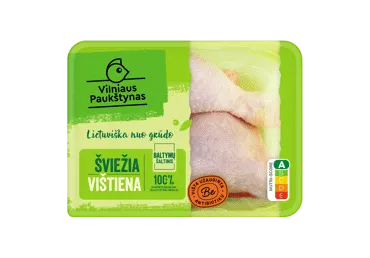 Švieži broilerių ketvirčiai, užauginta be antibiotikų, 1 kg