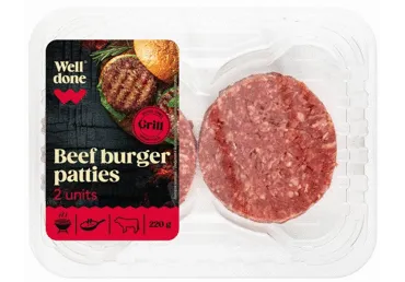 Švieži jautienos maltiniai mėsainiams WELL DONE, 220 g