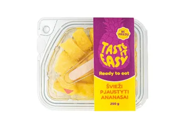 Švieži, pjaustyti ananasai, 250 g