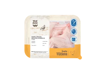 Švieži viščiukų broilerių sparneliai WELL DONE, kg, 1 kg
