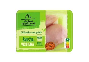 Šviežia viščiuko broilerio filė be antibiotikų VILNIAUS PAUKŠTYNAS, 500 g