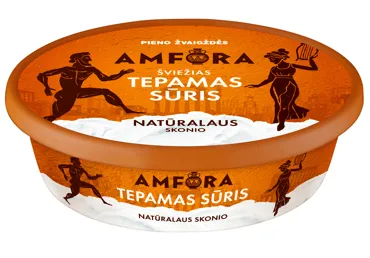Šviežias tepamas sūris AMFORA 25 % rieb. natūralus, 180 g