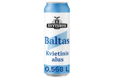 ŠVYTURIO Baltas alus, 5 %, 0,568 l