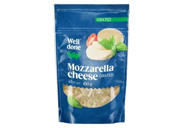 Tarkuota mocarela WELL DONE, 45 % rieb. s. m., 150 g