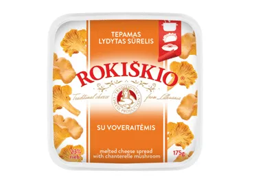 Tepamas lydytas sūrelis ROKIŠKIO, su voveraitėmis, 23% rieb. 175g