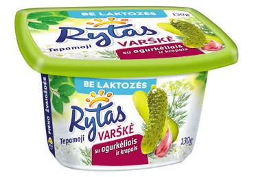 Tepamoji varškė su agurkėliais ir krapais be laktozės RYTAS, 15% rieb., 130 g