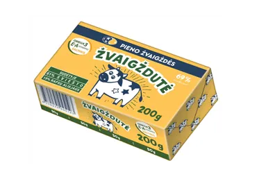 Tepiųjų riebalų mišinys ŽVAIGŽDUTĖ, 69 % rieb., 200 g