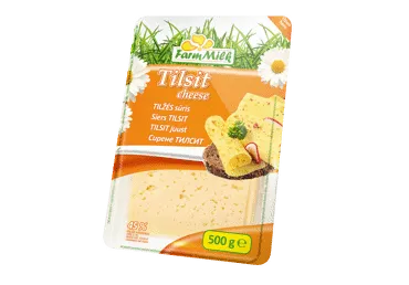 Tilžės sūris FARM MILK (riekelės), 45 % rieb. s. m., 500 g