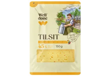 Siers Tilzītes 45% WELL DONE šķēlēs 150g