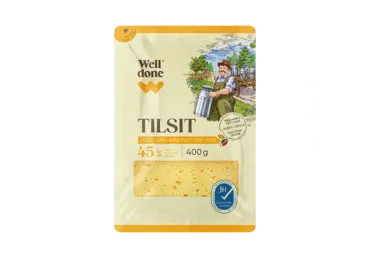 TILŽĖS sūris WELL DONE (riekėlės), 45 % rieb. s. m., 400 g