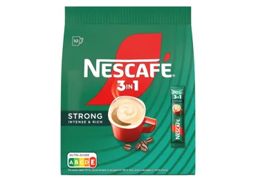 Šķīstošā kafija NESCAFE Strong 3 in 1, (10x16g), 160g