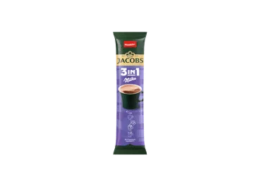 Šķīstošās kafijas dzēriens 3in1 JACOBS Milka 12,4g