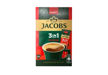 Šķīstošās kafijas dzēriens JACOBS Intense 24 x 11,1g
