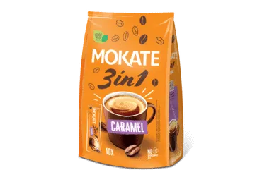 Tirpiosios kavos gėrimas MOKATE 3 IN 1 CARAMEL, 170 g