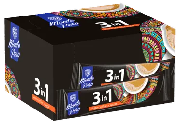 Šķīstošās kafijas dzēriens 3in1 MONTE PERO 28x17.5g
