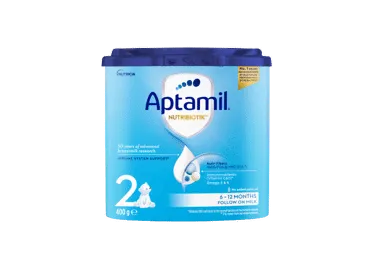 Tol. maitinim. pieno mišinys kūdikiams APTAMIL2 (nuo 6 mėn.), 400 g