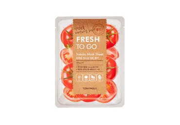 TONYMOLY Fresh To Go Tomato Mask Sheet Lakštinė veido kaukė su pomidorais, 20 g.