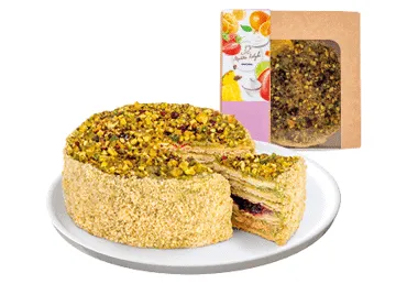 Tortas NAPOLEONAS su pistacijų kremu, mažas, 1 kg
