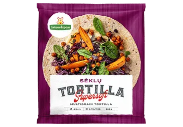 Tortilijos LIETUVOS KEPĖJAS su sėklomis, 6 vnt., 360 g