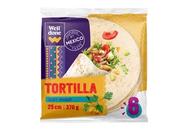 Tortilijos WELL DONE, 6 vnt., 370 g