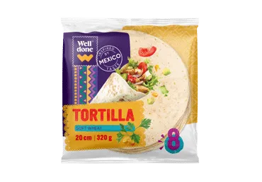 Tortilijos WELL DONE, 8 vnt., 320 g