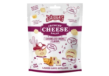 Siera bumbiņas DŽIUGAS karamelizētiem sīpoliem 40g