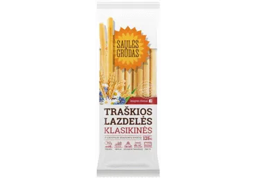 Klasikinės traškios lazdelės SAULĖS GRŪDAS, 125 g