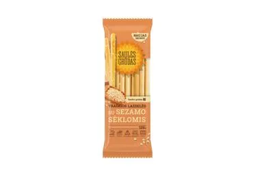 Traškios lazdelės SAULĖS GRŪDAS su sezamais, 125 g