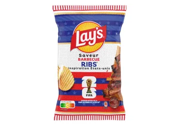 Traškučiai LAY'S SAVEUR BARBECUE RIBS, 120 g