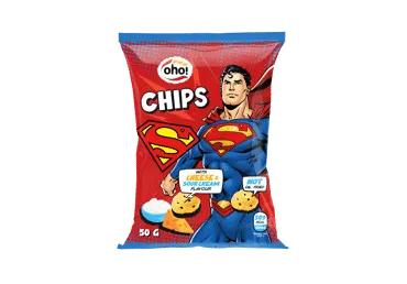 Traškučiai OHO! SUPERMAN, sūrio ir grietinės skonio, 50 g