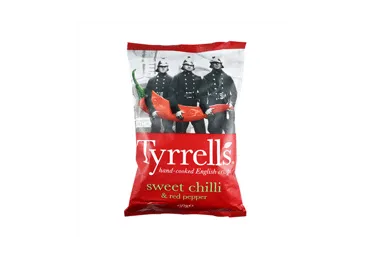 Traškučiai TYRRELL'S, saldaus aitr. ir saldžiųjų paprikų sk., 150 g