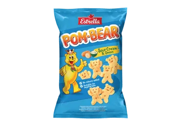 Čipsi ESTRELLA Pom Bear ar skābā krējuma un sīpolu garšu 65g