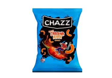 Traškūs kukurūzai CHAZZ, CAROLINA REAPER paprikos skonio, 100 g