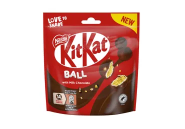 Traškūs rutuliukai KIT KAT padengti pieniniu šokoladu, 140 g