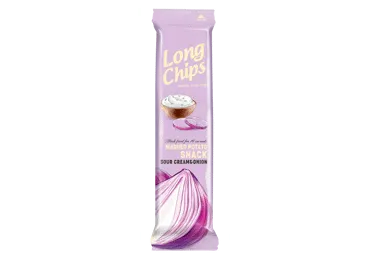 Traškus užkandis LONG CHIPS, grietinės ir svogūnų skonio, 75 g