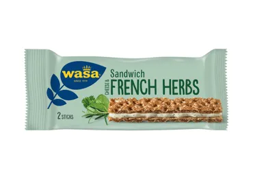 Traškus užkandis su įdaru WASA, prieskoninių žolelių sk., 30 g