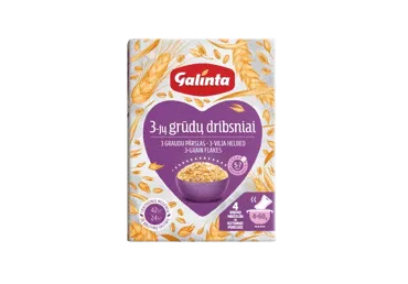 Trijų grūdų dribsniai GALINTA, 4 x 60 g, 240 g