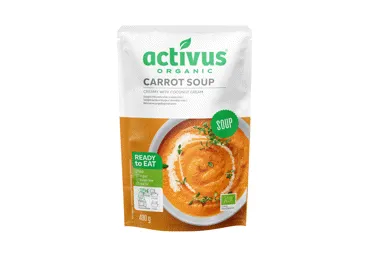 Ekologiška trinta morkų sriuba ACTIVUS, 400 g
