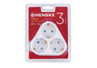 Trišakis HENSKE GA01/03A, su įžeminimu, 1 vnt.