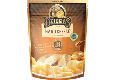 Trupintas kietasis sūris DŽIUGAS DELICATE, brandintas 24 mėn., 40 % rieb. s. m., 100 g